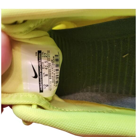 Nike Rosherun Hyp Mens 636220-700 Size 9 Lime Green - Picture 8 of 14
